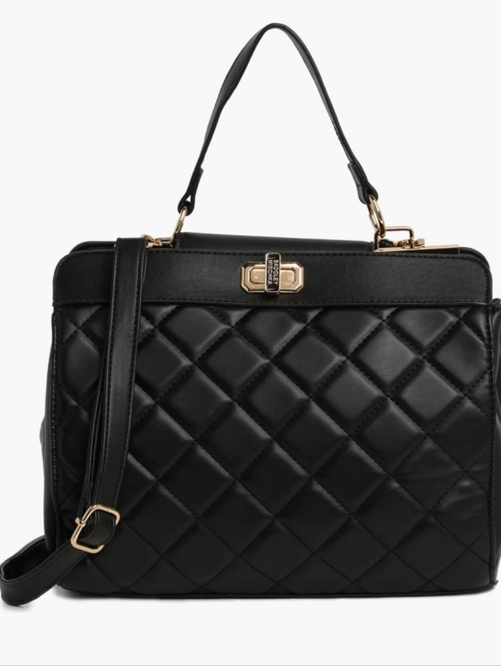 Badgley Mischka Diamond Quilted Tote Bag NWT